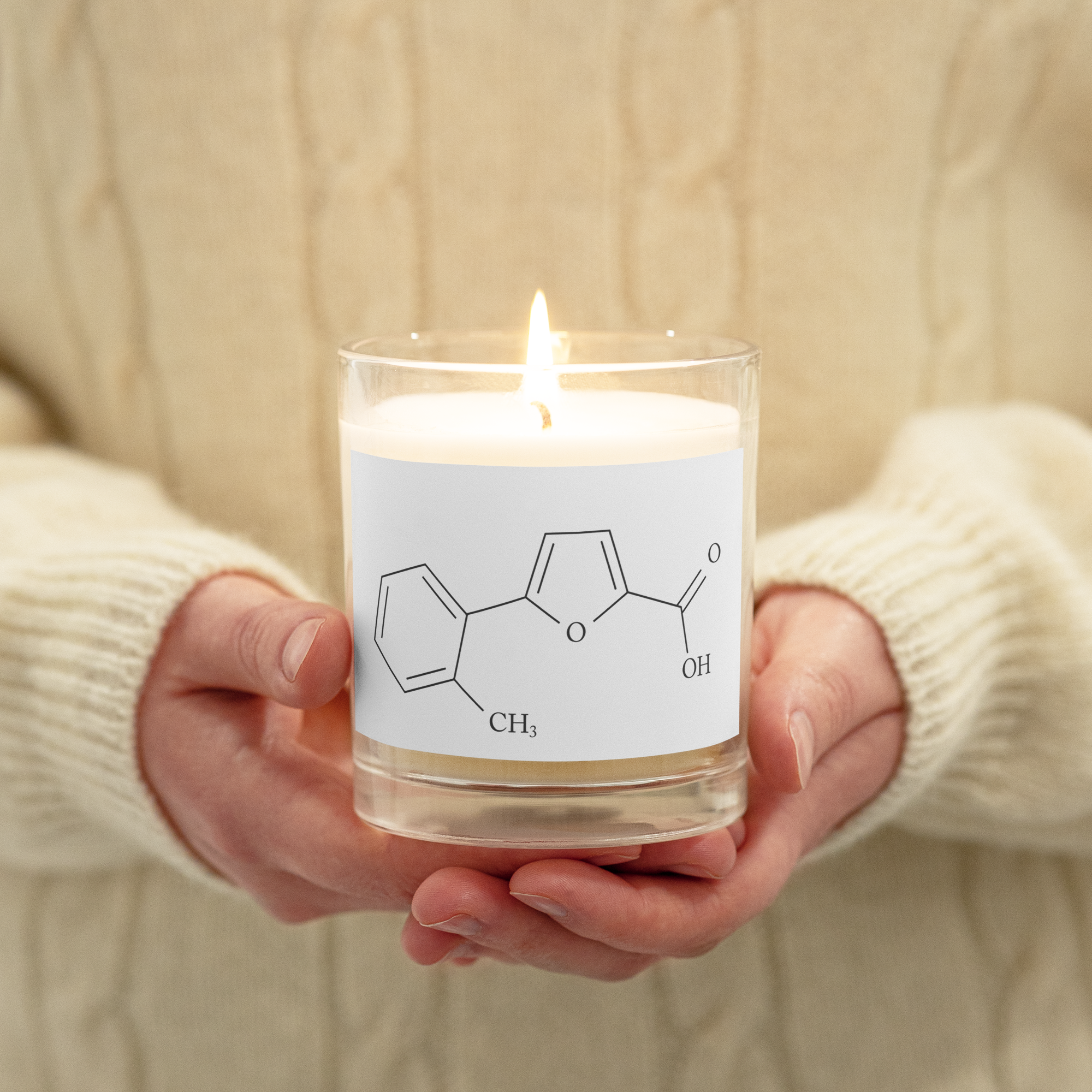 Hydrogenated Soybean Oil Chemical Glass Jar Soy Wax Candle