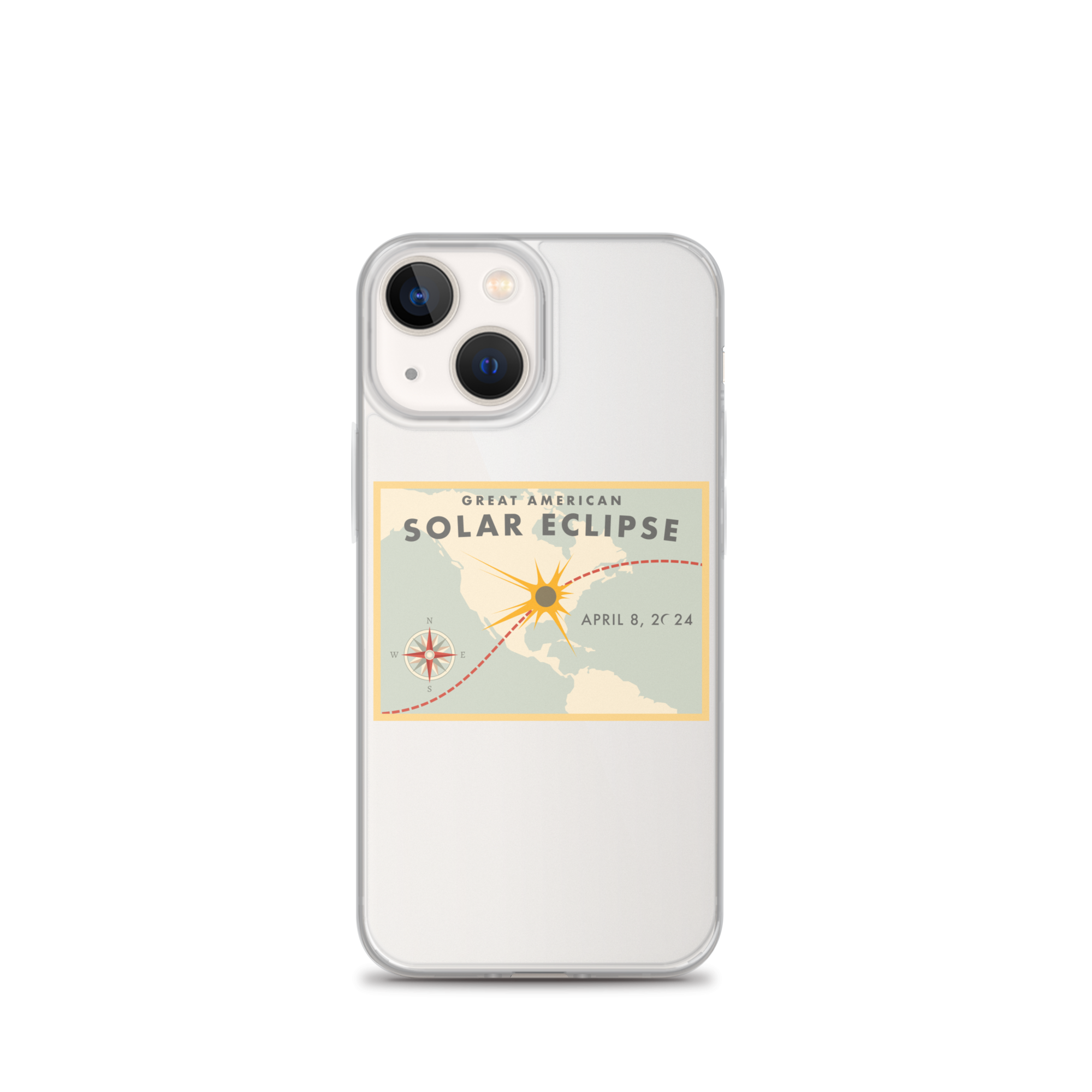 2024 Solar Eclipse Path iPhone Case