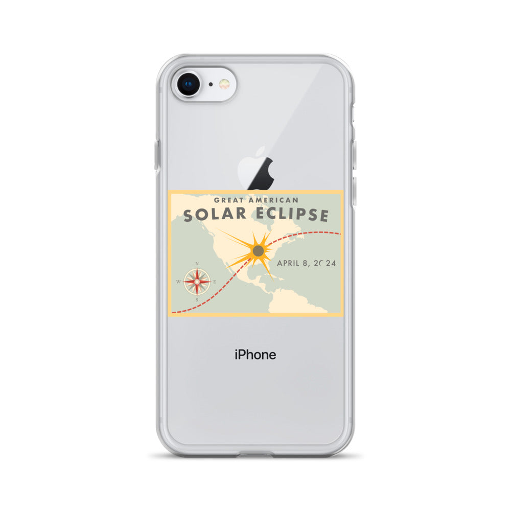 2024 Solar Eclipse Path iPhone Case