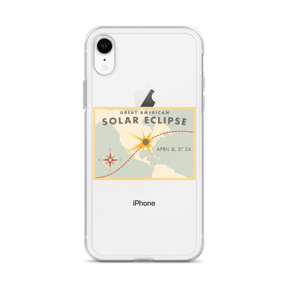 2024 Solar Eclipse Path iPhone Case