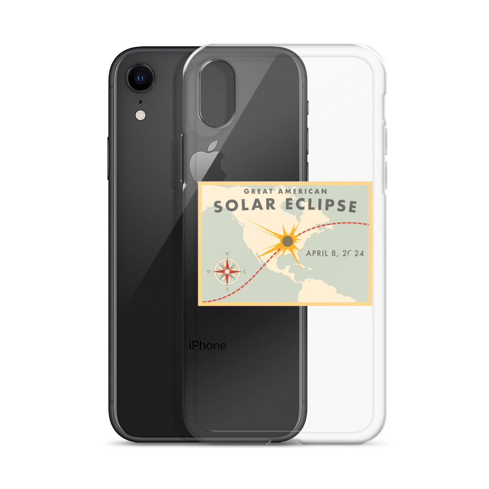 2024 Solar Eclipse Path iPhone Case