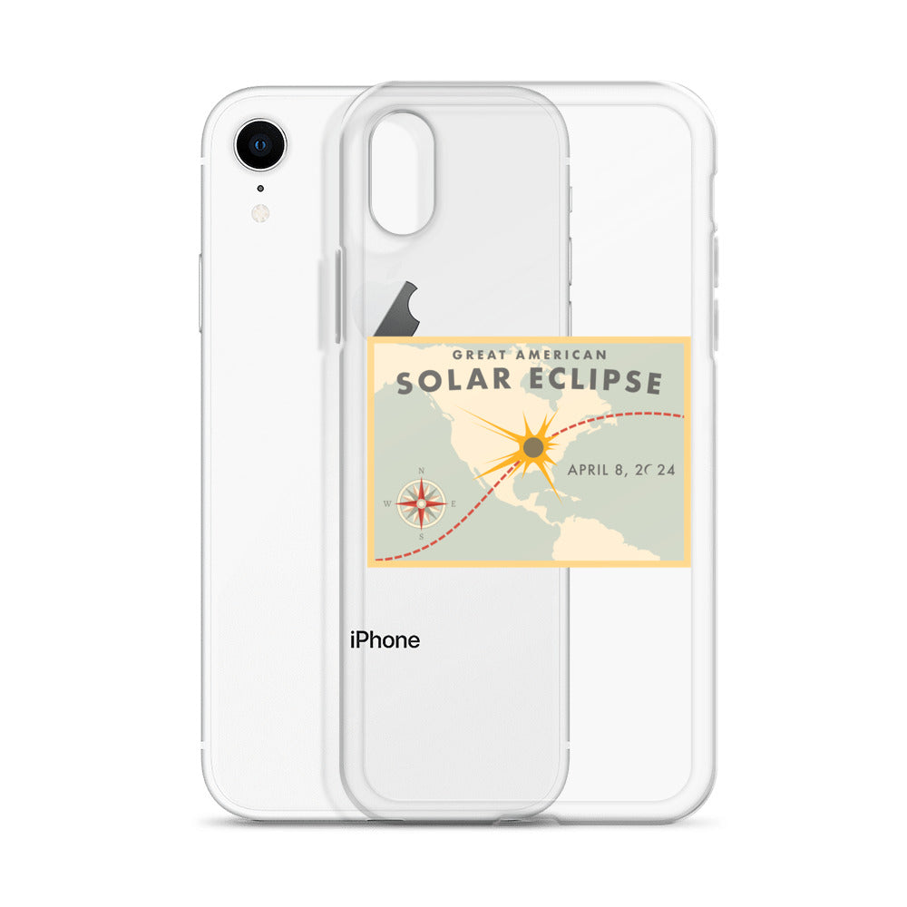 2024 Solar Eclipse Path iPhone Case