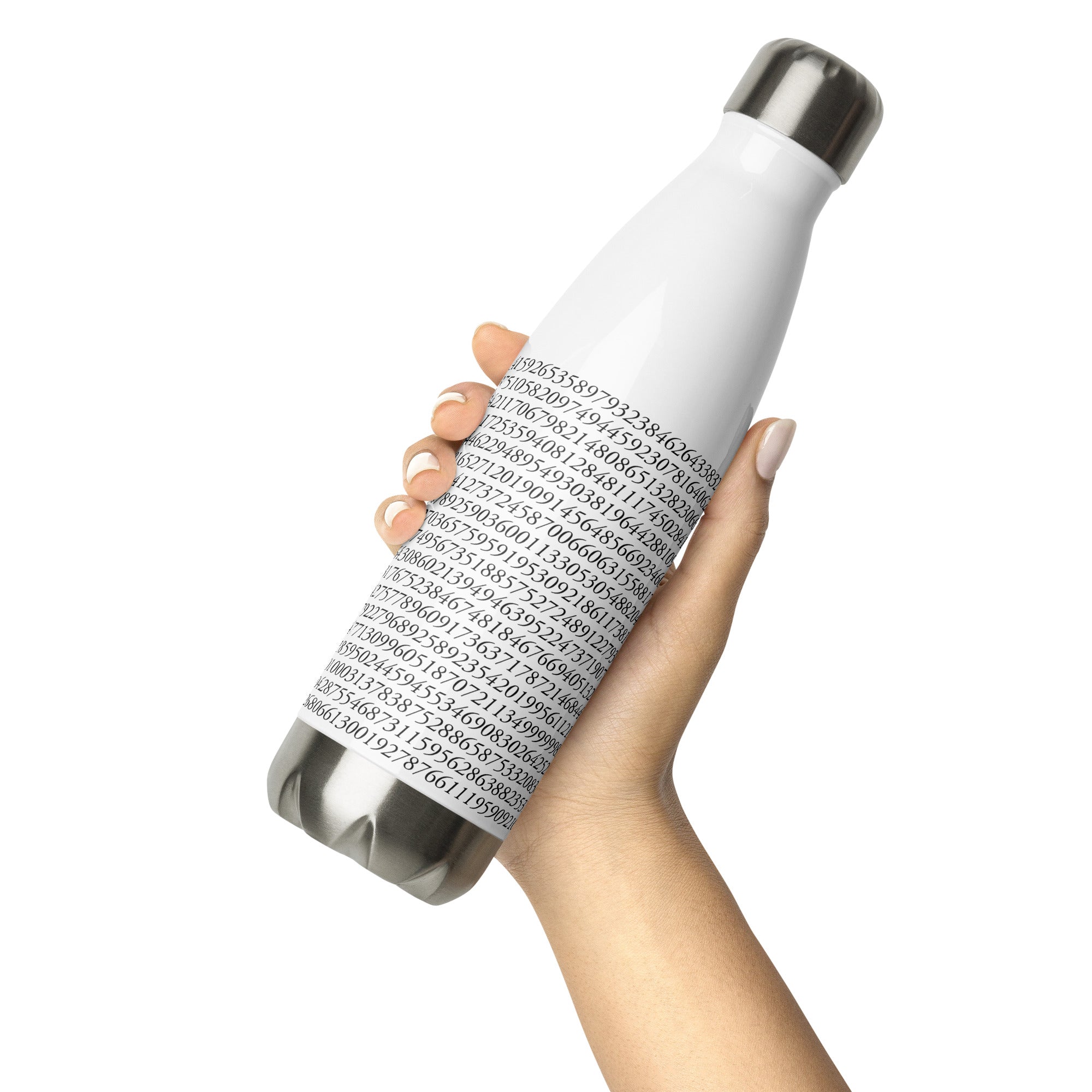 1000 Digits of Pi Stainless Steel Water Bottle