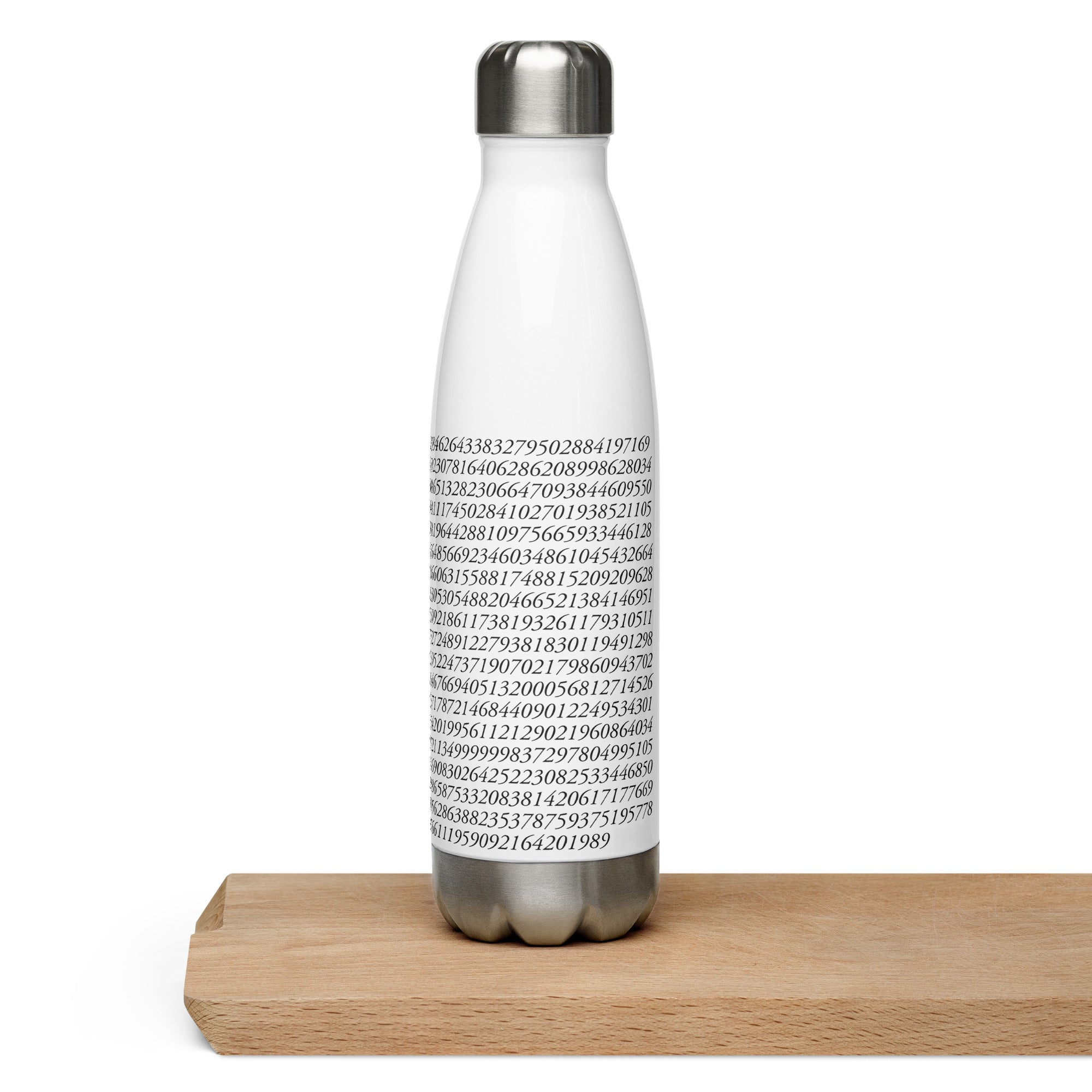 1000 Digits of Pi Stainless Steel Water Bottle