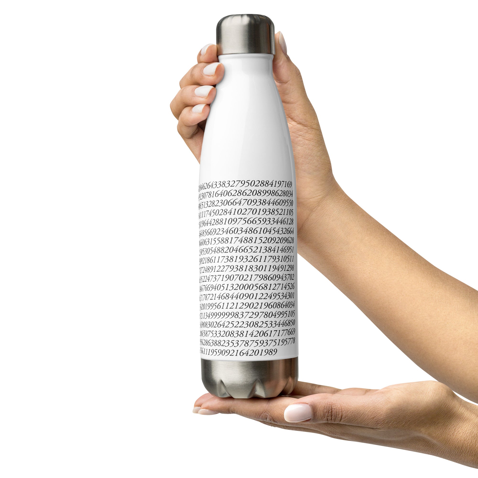 1000 Digits of Pi Stainless Steel Water Bottle