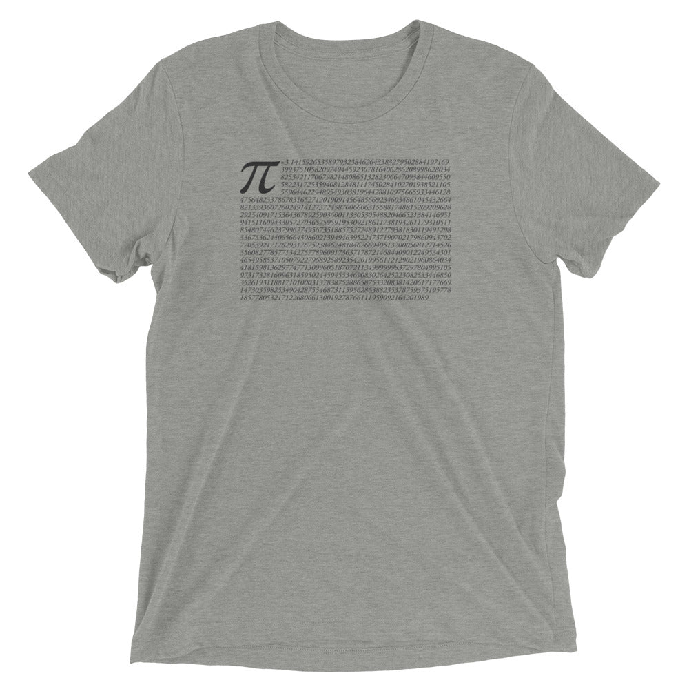 Pi to 1,000 places short sleeve t-shirt (dark print)