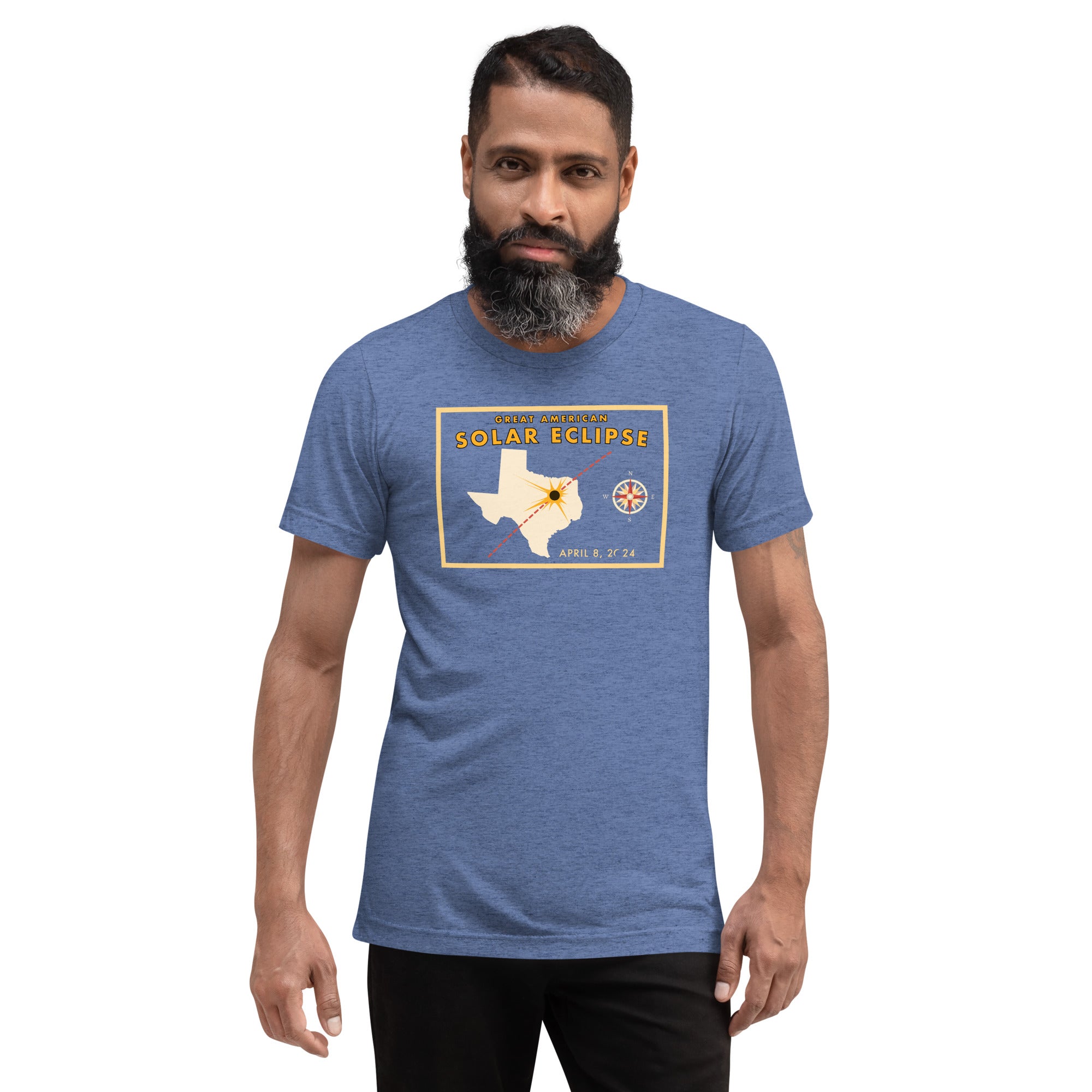 2024 Total Solar Eclipse Texas T-Shirt (Old Map)