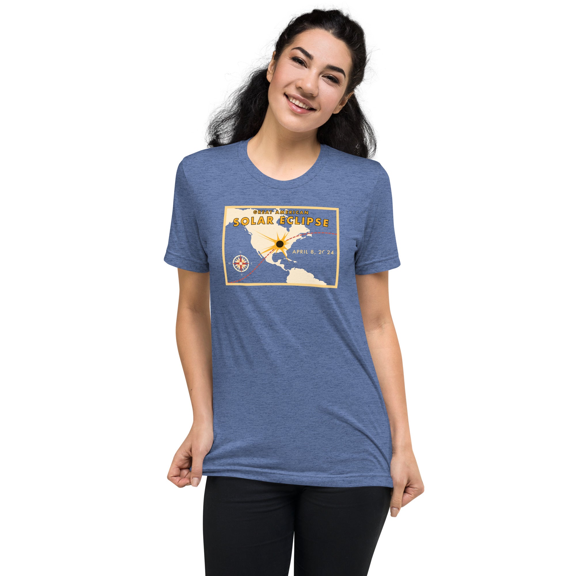 2024 Total Solar Eclipse T-shirt (Old Map)