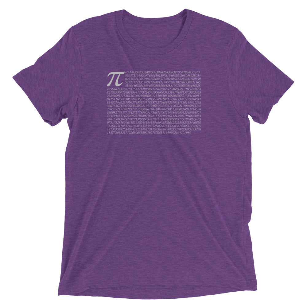 Pi to 1,000 places short sleeve t-shirt (light print)