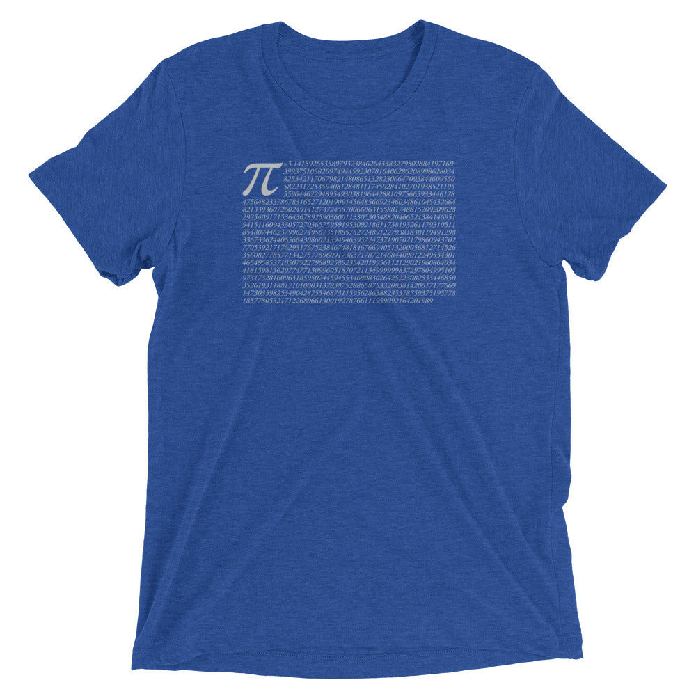 Pi to 1,000 places short sleeve t-shirt (light print)